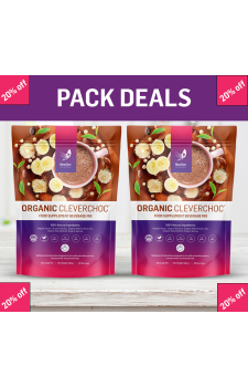 20% off 2 pouches of Organic Clever Choc - Normal SRP £89.98